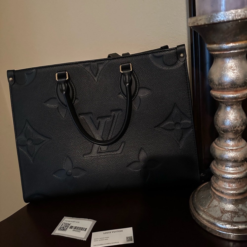 LV on the go tote mm Monogram Empreinte Leather